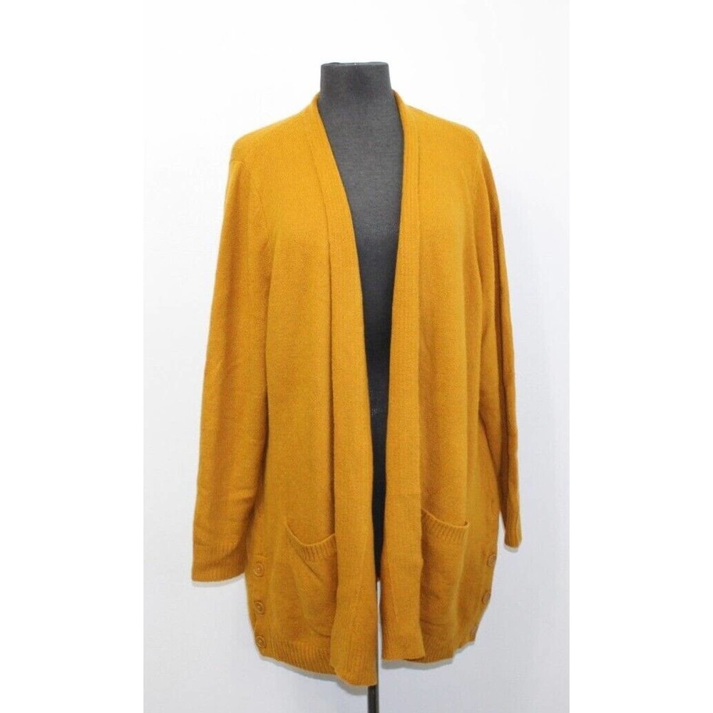 COPY - Isaac Mizrahi Live! Open Front Mustard Cardigan Size XL